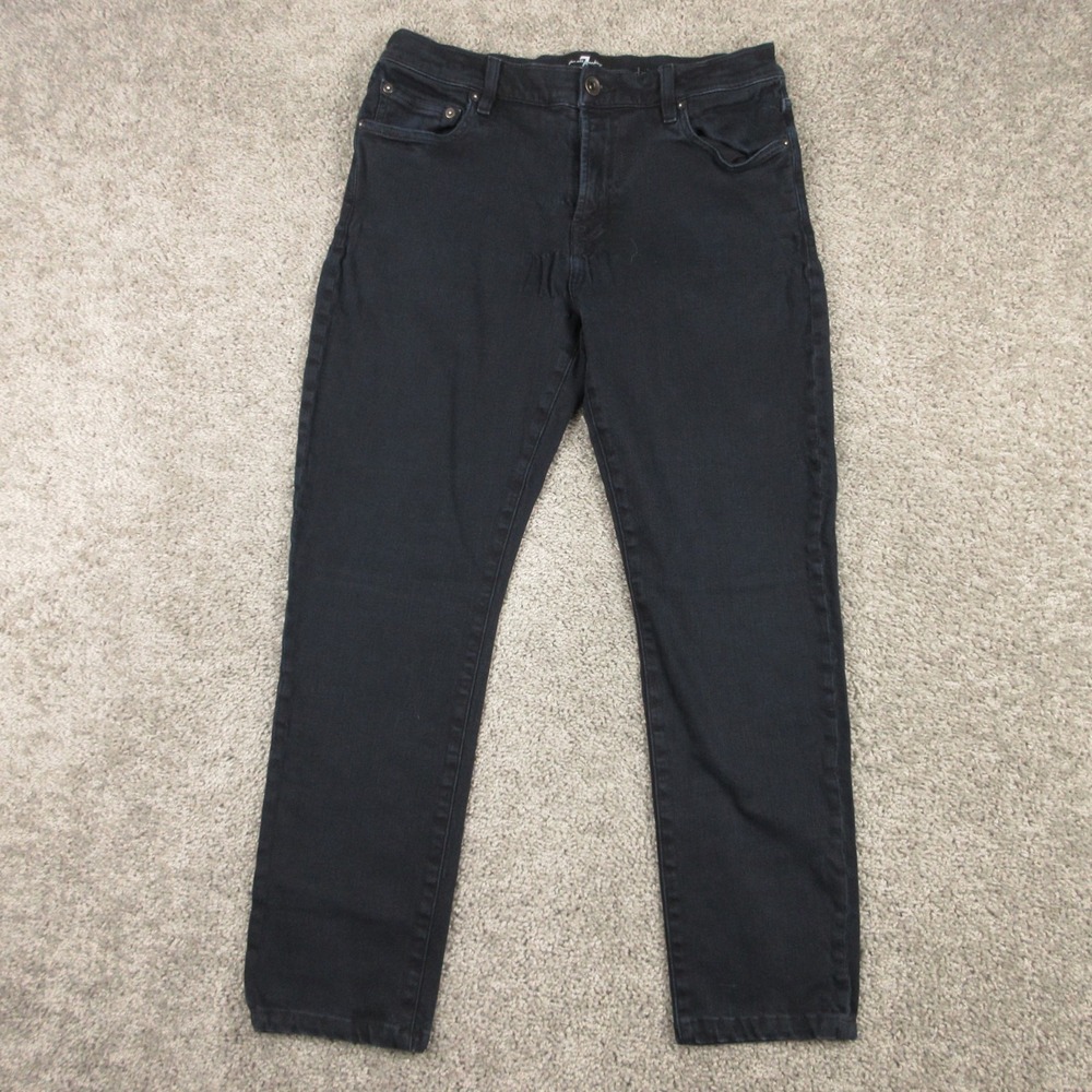 7 For All Mankind Jeans Mens 31x28 Black Adrien Luxe Sport Tailored Denim Pants
